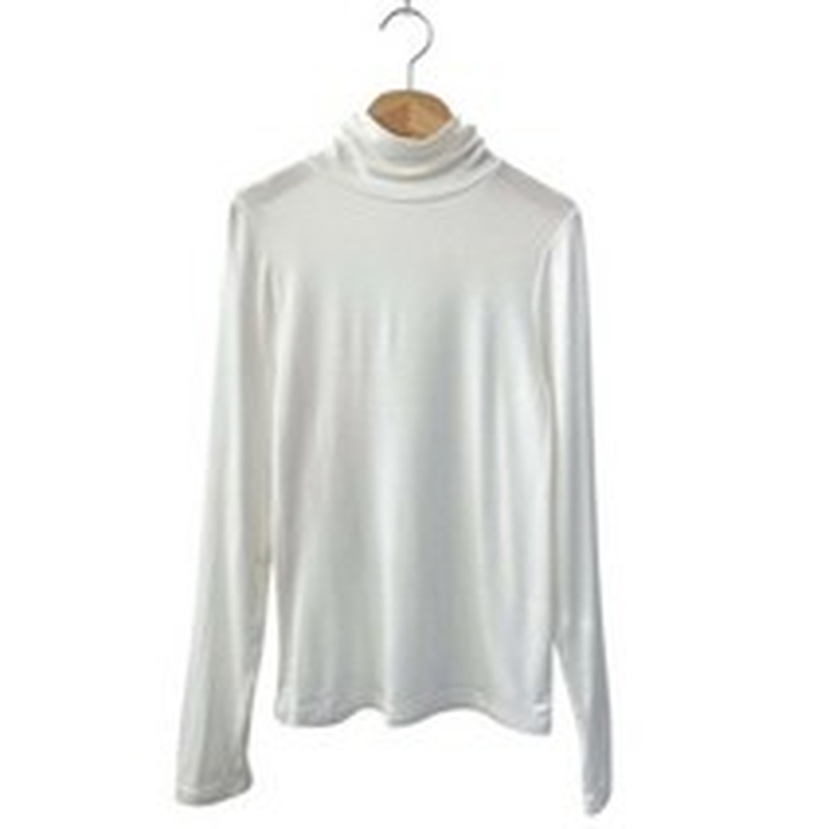 시크블랙 여성용 레이리 쫀쫀 스판 폴라 티셔링과 함께하는 패션 필수템