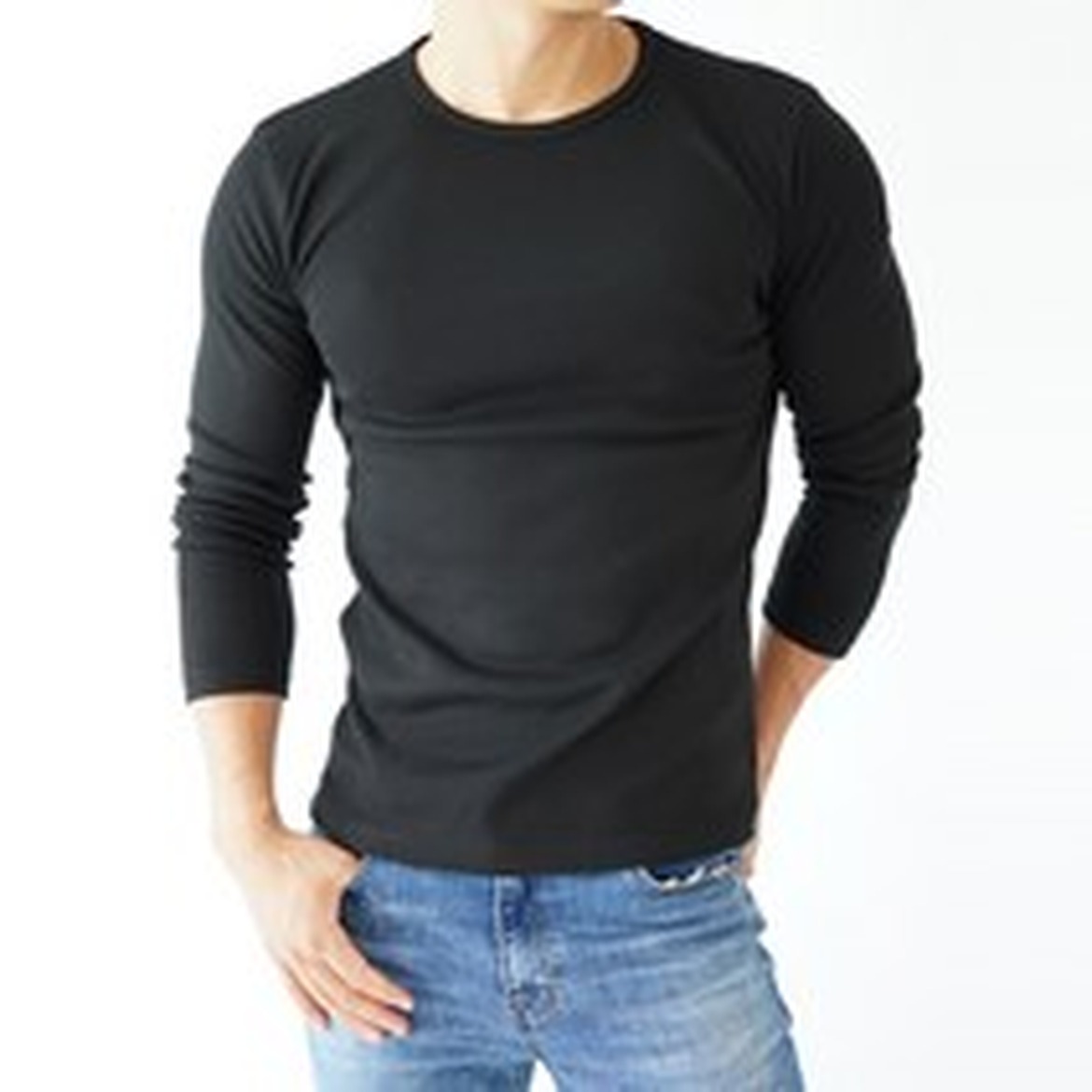 이지바이 남성 스판 라운드 긴팔 티셔츠, 편안하고 스타일리시한 선택