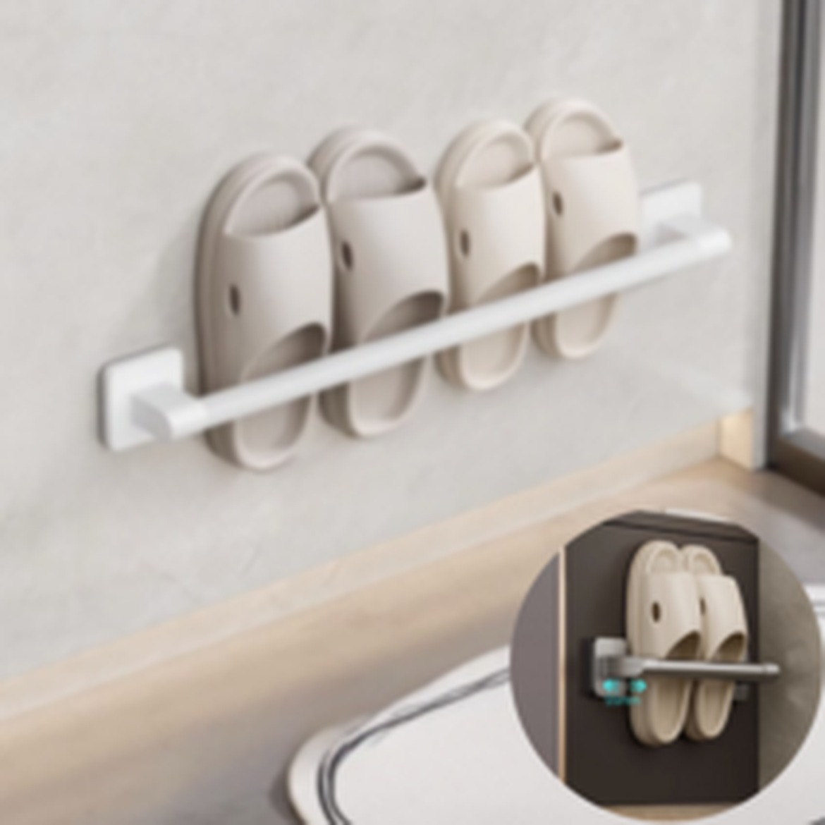 에브리윅 부착식 스텐 슬리퍼 걸이, 비좁은 공간을 살려주는 아이템