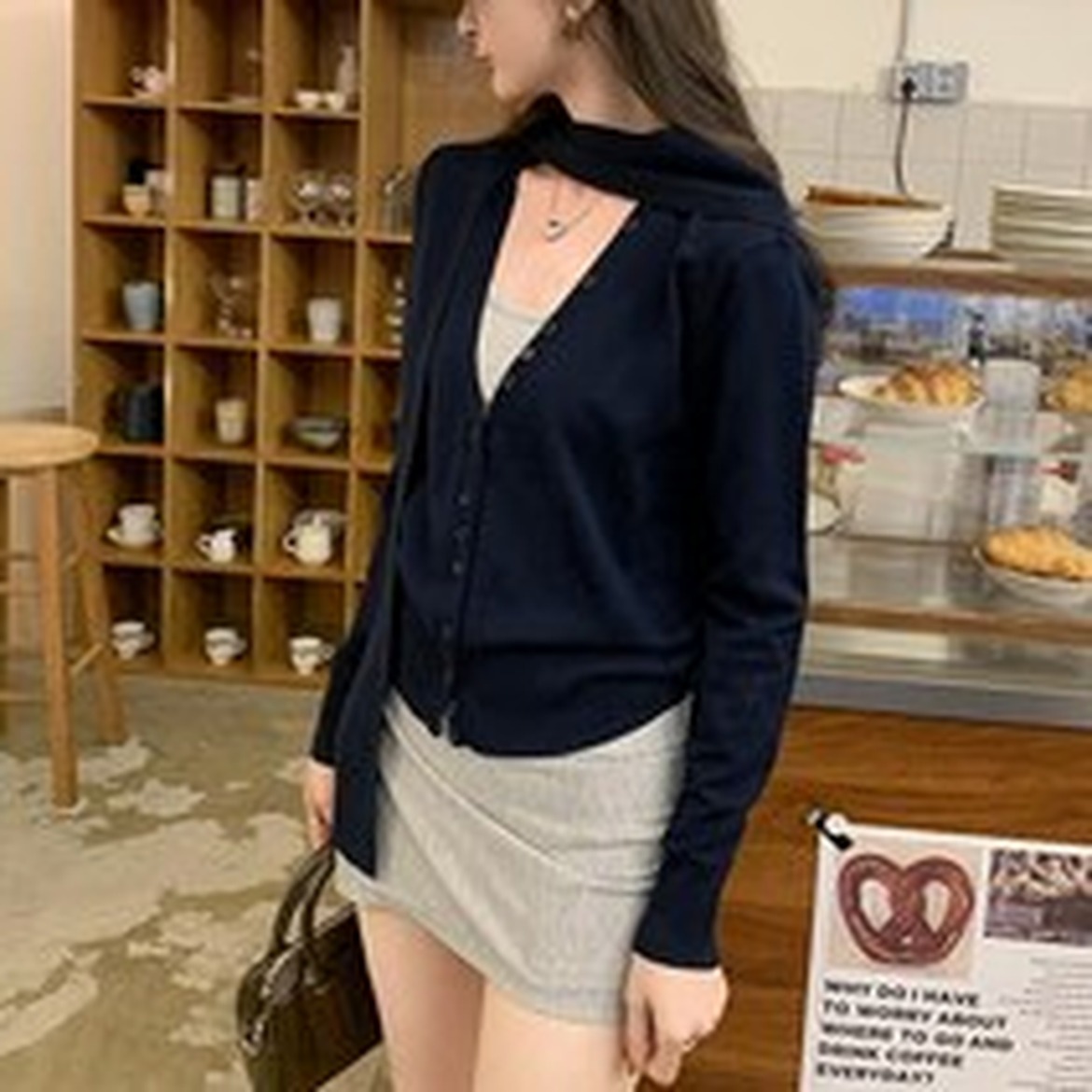 코코드림 바바라 가디건 숄더 니트 머플러 따뜻하고 스타일리시한 아이템 YD191010