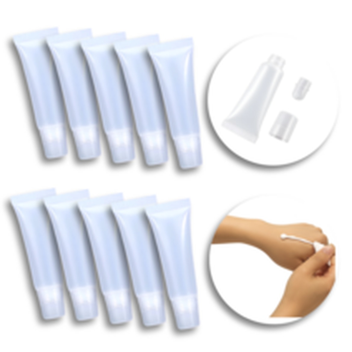 진공 크림용기 3개 세트로 훈련 후 회복 최적화