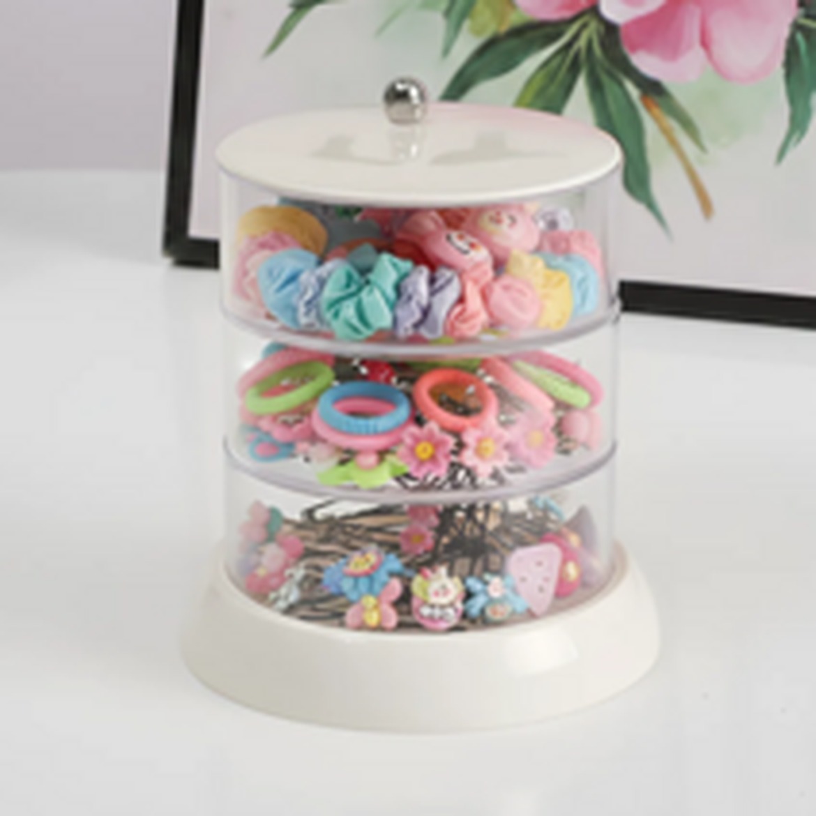 이지바이몰 다용도 머리끈 정리함, 공간 절약형