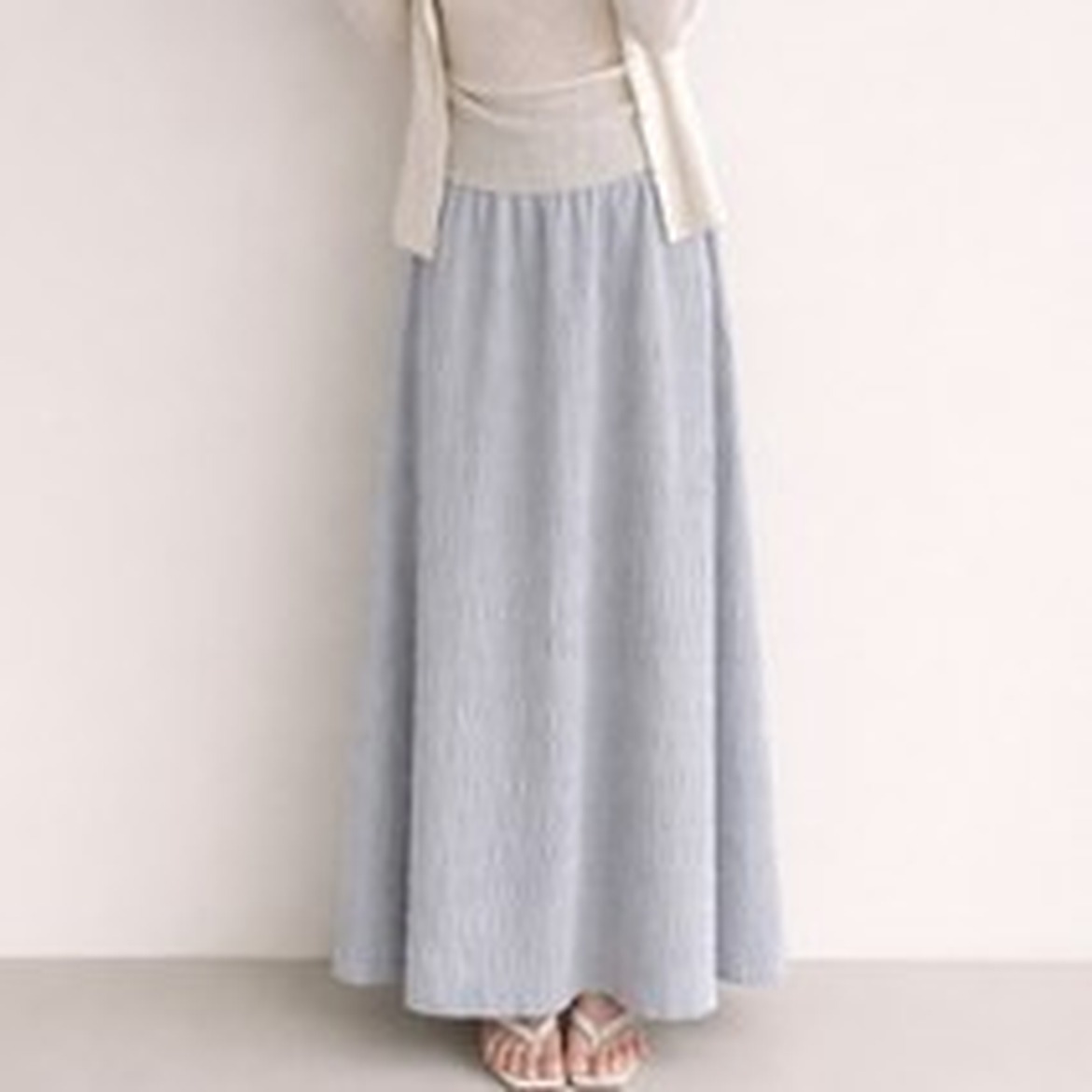 다미타니 링클 맥시 스커트 편안하고 스타일리시한 선택