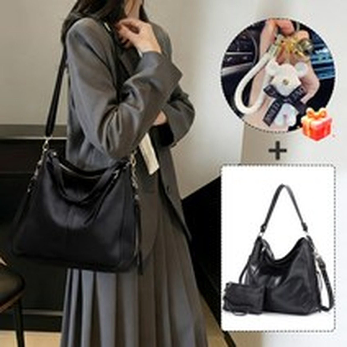 Novah 여성 대용량 가죽 숄더백, 나만의 스타일 있는 필수템