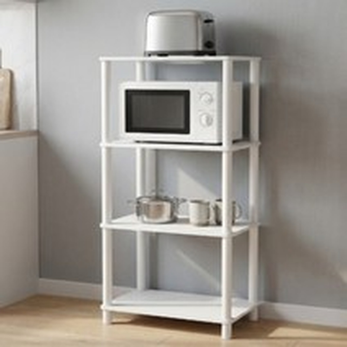 오브민 LPM 다용도 조립식 수납 진열 전자레인지 선반, 깔끔한 정리가 편한형
