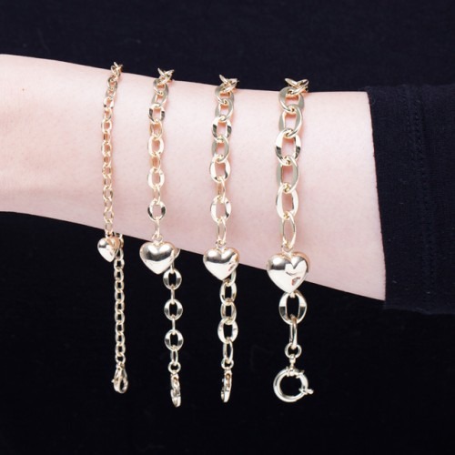 14k 18k 할로우 프리모 그랑데 체인 금 팔찌, 세련된 디자인으로 특별한 순간을 완성하다