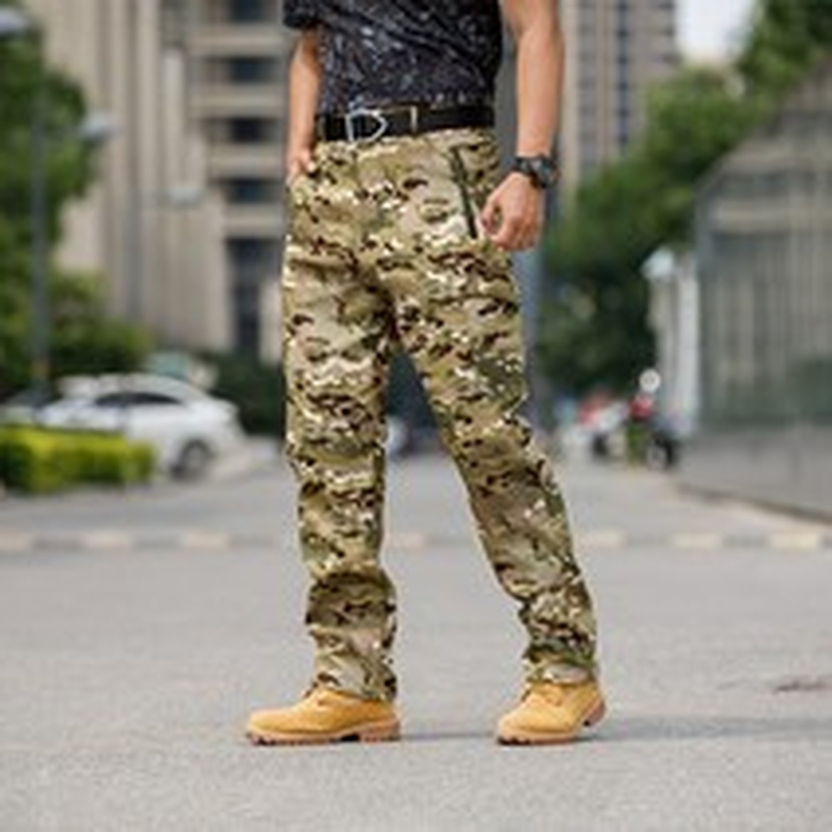 겨울 남성 전술 기모바지 밀리터리 스타일로 활동성을 높여요