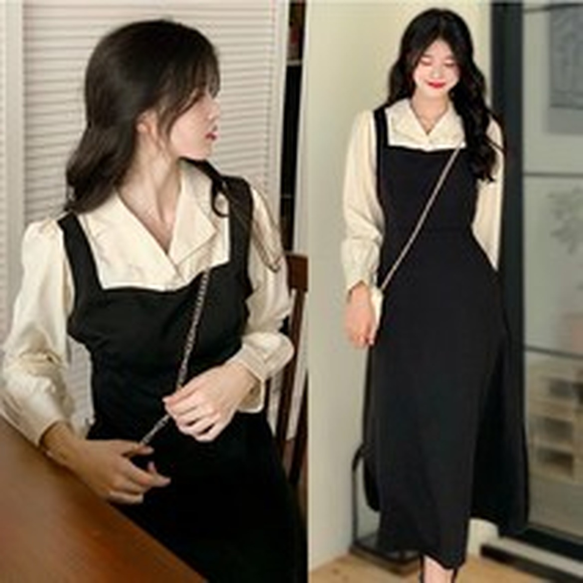 빌러드우먼 여신 하객 룩 뷔스티에 원피스