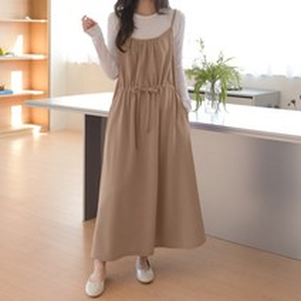 헤링본 플라워 롱원피스, 자연스럽고 자유로운 매력