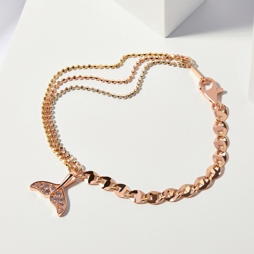 14K 아르캉시엘 고래꼬리 볼 체인 팔찌의 세련된 관리 편의성