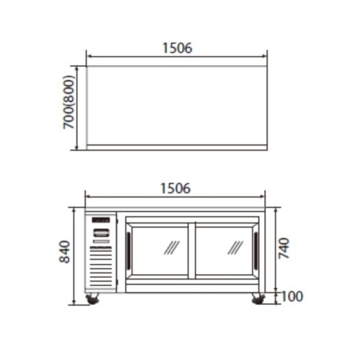 슬라이딩 유리도어 테이블냉장고1500, 공간 활용과 관리 편의성을 높이는 선택
