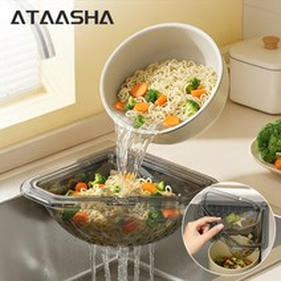 KUAHAI 주방 음식물 냄새차단 효율적 걸이식 쓰레기통