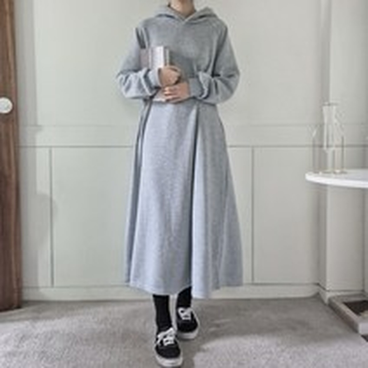 보리맘 기모 A라인 절개 후드 롱 원피스, 완벽한 임부복 찾기