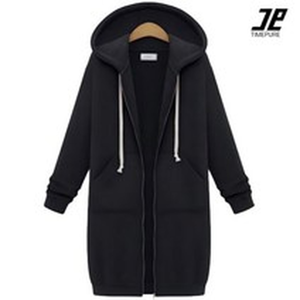 TIMEPURE 봄가을 여성 심플 오버핏 후드로 편안함을 강조한 스타일