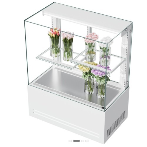 화이트 플라워쇼케이스냉장고, 꽃을 안전하게 보관하는 유리쇼케이스