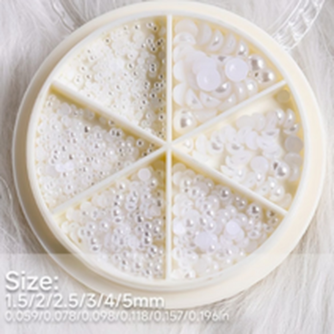 반진주 휠 사이즈별 선택형, 화이트로 깔끔한 스타일 완성