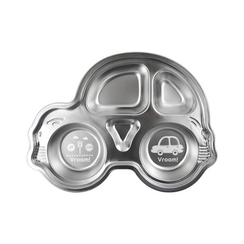 키즈 부릉 자동차 스텐 5구 식판 자기주도 어린이집 간식 그릇