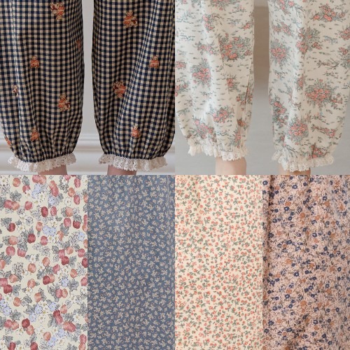 잔꽃 아사 순면 국산 편한 잠옷바지 후기 | 레이스와 9부 디자인의 장점 정리