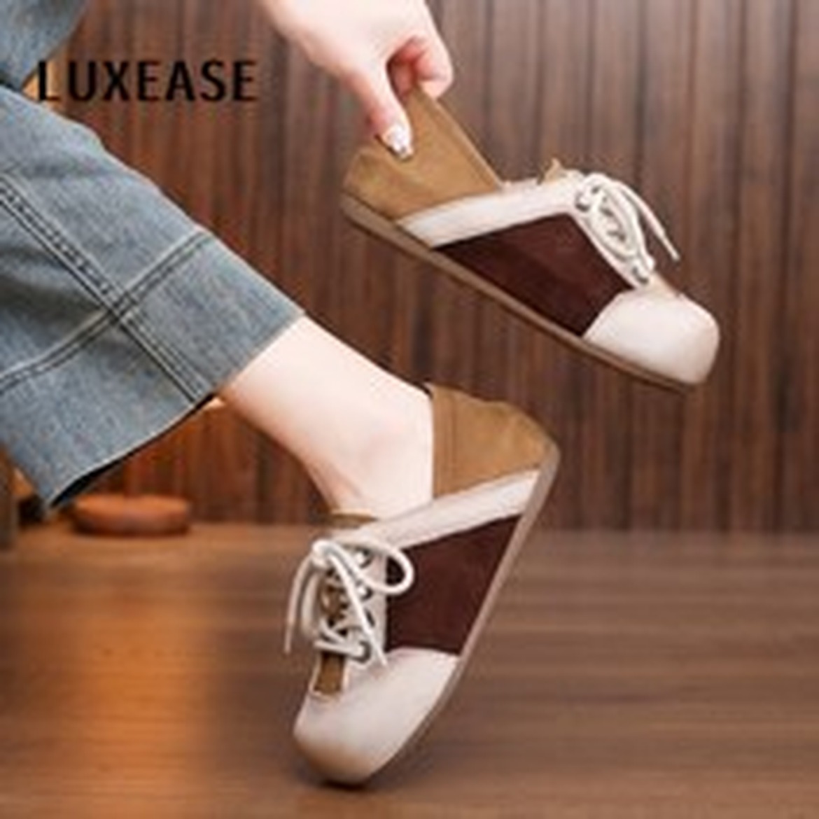 천연 소가죽 수제 투톤 레이스업 스니커즈 착용 후기