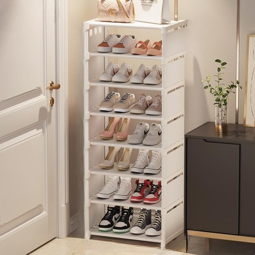 화이트 간이신발장 신발 정리 | 위생과 안전을 고려한 신발 보관 솔루션