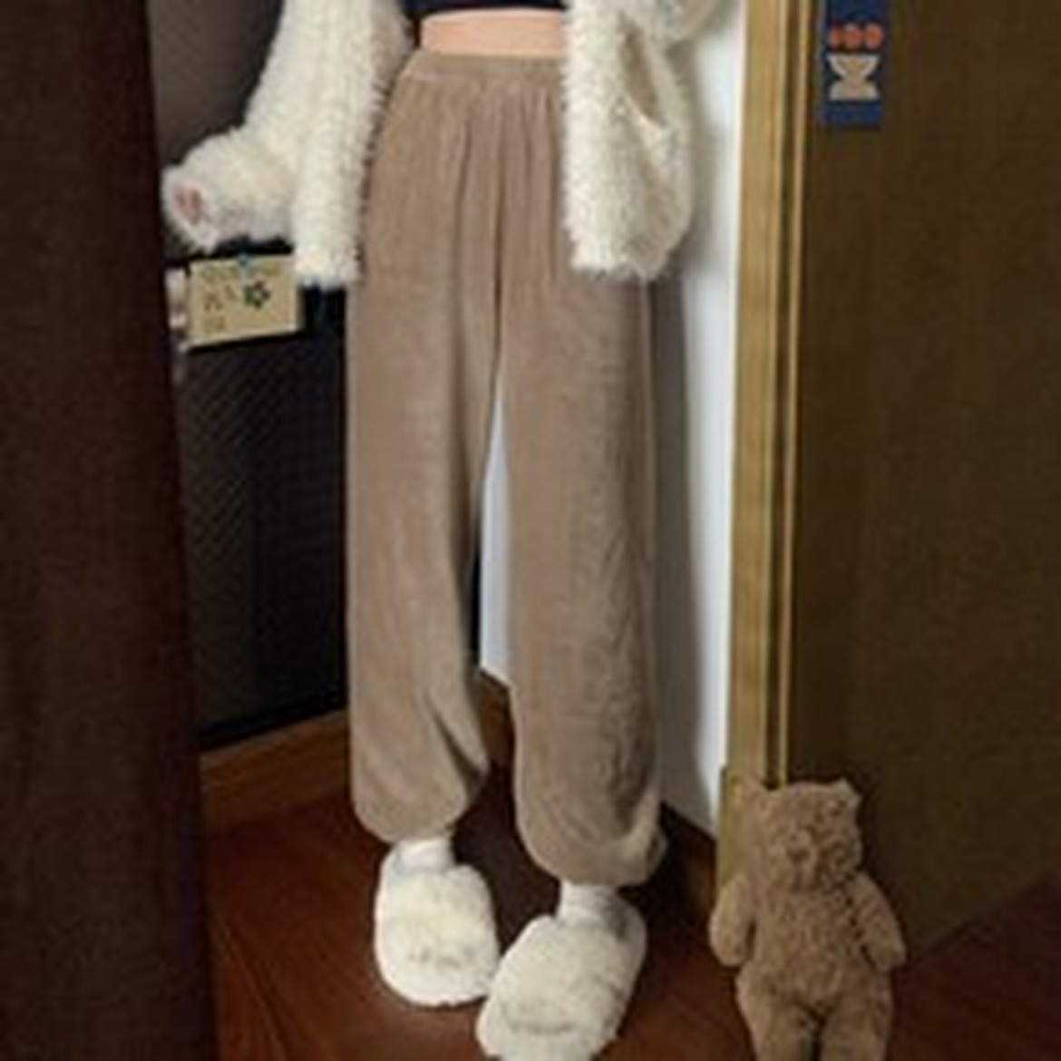 극세사 수면 파자마 조거 팬츠, 추운 날에 딱이었어요