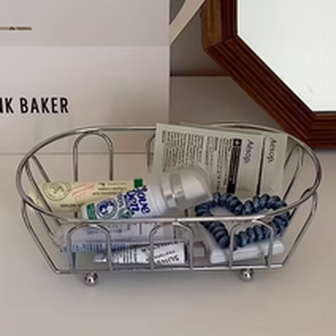 다용도 화장품 간식 잡화 정리 철제 수납 바구니 사용 후기