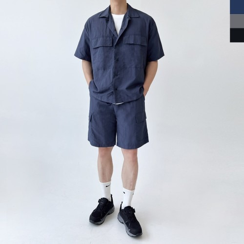 ACC SS1025M 남자 여름 트레이닝 셋업 포켓 반팔 남방 반바지 세트 후기 | 편안한 착용감과 실용성