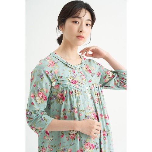 민트장미 7부 순면 빅사이즈 여성 홈웨어 원피스 잠옷 후기 | 편안함과 실용성을 갖춘 선택