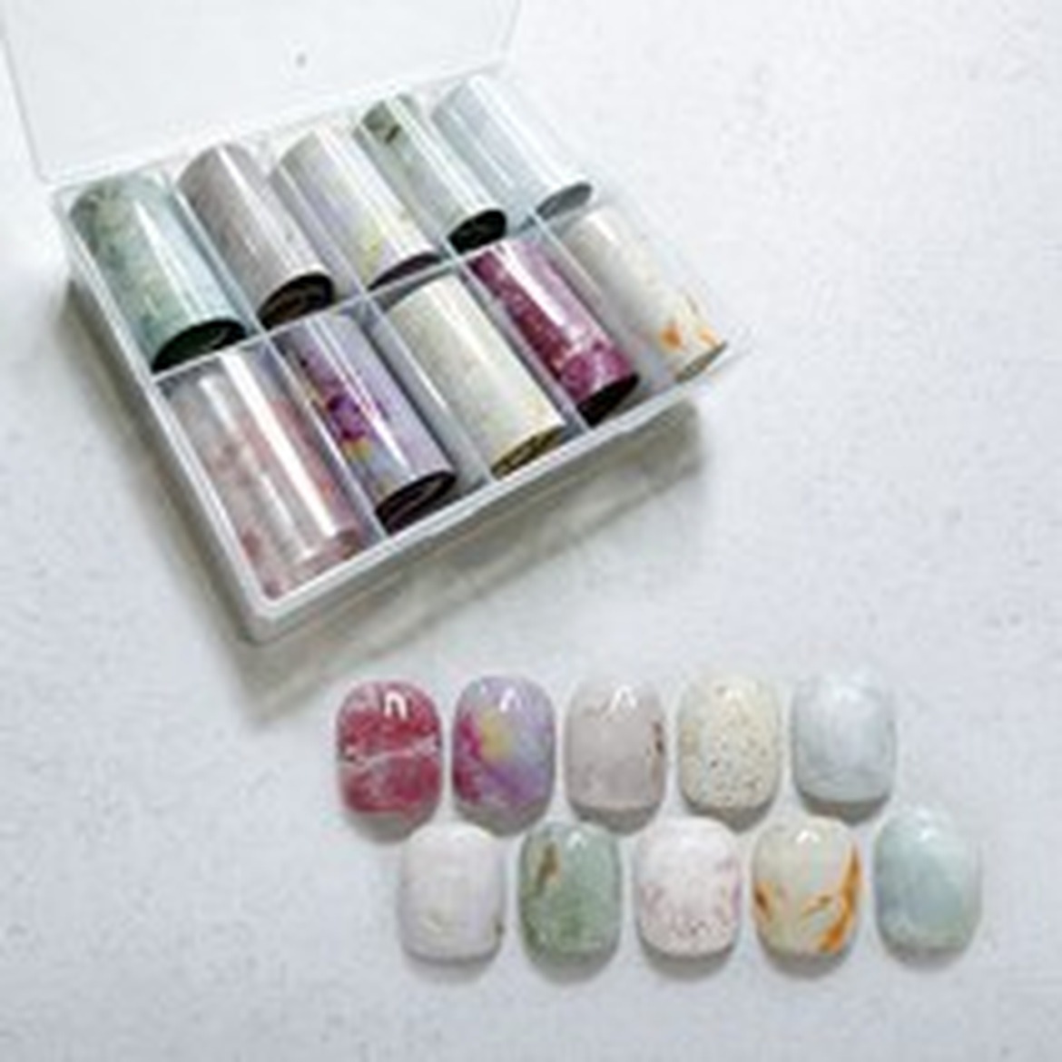 10종 세트 대리석 네일 아트 필름 후회 없는 선택