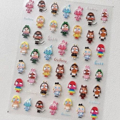 크라이 베이비 네일스티커 3종 | 손쉬운 네일 스타일링과 다양한 디자인