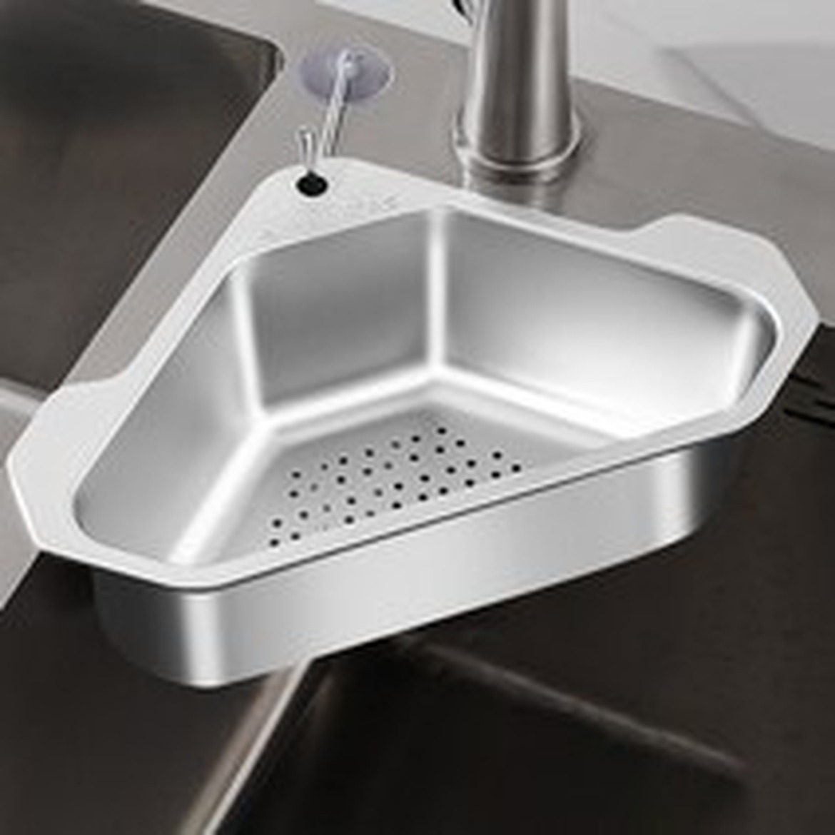 리빙메이커 304스텐 싱크대 코너 음식물 쓰레기 거치대 사용 후기