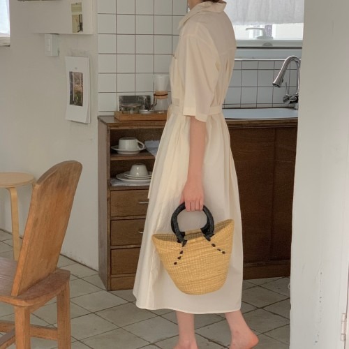 루마 코튼 카라 포켓 셔츠 원피스 활용하기 좋은 여름 패션