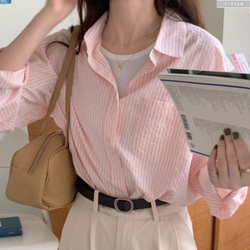 봄 가을에 적합한 에브 스트라이프 오버핏 카라 하프 셔츠 구매 전 체크 포인트
