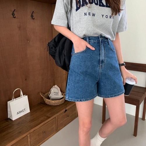 오버핏 자수 레터링 박스티 여름 여자 티셔츠