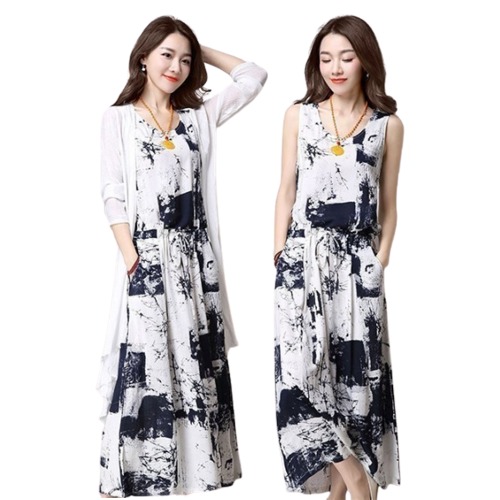 M4XL 빅사이즈 원피스 가디건 세트