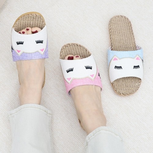 커플 왕골 라탄 슬리퍼 발편한 실내화