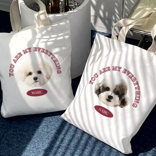 에코백 맞춤 제작 강아지 고양이 사진