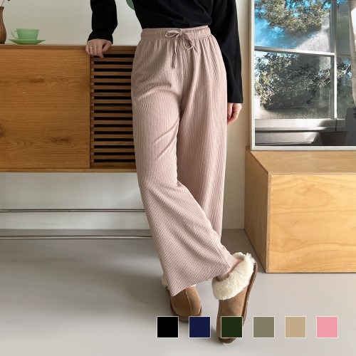 주름 SD221089 통바지, 훈련 후 편안하게 입기 좋은 잔골지 팬츠