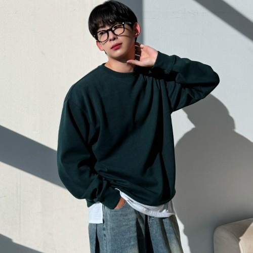 남자 루이 오버핏 특양면 맨투맨으로 편안한 스타일 완성
