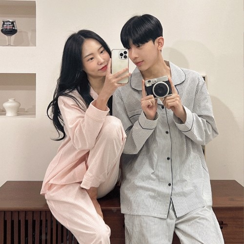 커플잠옷 고르기 고민? A.made 치크 긴팔 스트라이프 파자마의 장단점