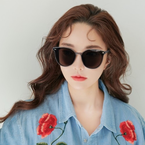 오버사이즈 대두 동글이 뿔테 UV 시력보호 자외선차단 편광 선글라스 블랙 그레이를 착용한 날의 변화