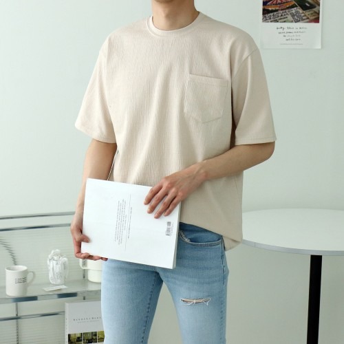 남자오버핏반팔티 구김 없는 빅사이즈 라운드로 여름을 시원하게