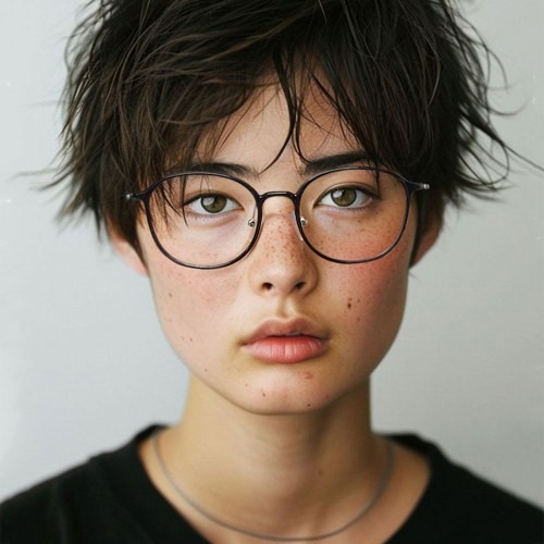 아키하루 티타늄 뿔테안경 블루라이트차단