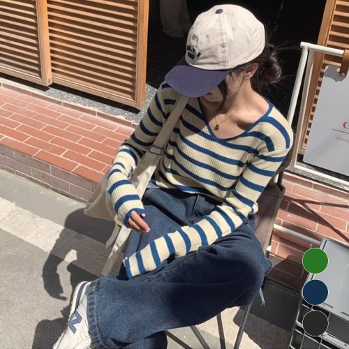 데일리 니트 선택 시 확인해야 할 포인트와 홀턴즈 브이넥 스트라이프 니트의 특징