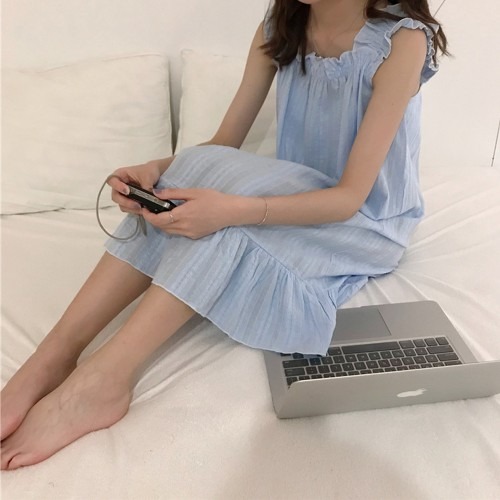 순면 면100 나시 원피스 잠옷 여름 홈웨어