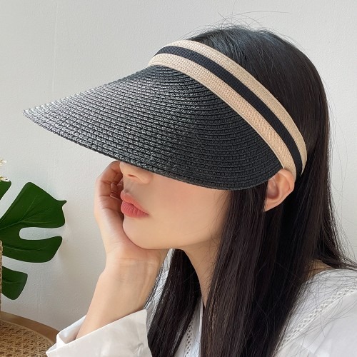 헬렌 밀짚 라탄 여름 썬바이저로 안전한 외출