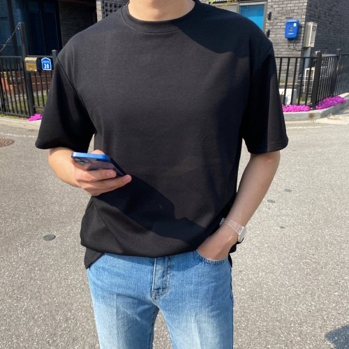 남자오버핏반팔 흰티, 두꺼운 레이어드 반팔티의 안전함