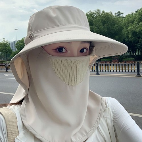 여름 물놀이를 위한 자외선 차단 마스크 플랩캡