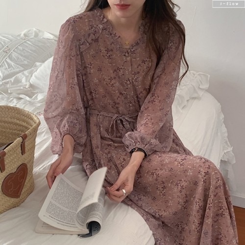 봄 가을에 적합한 프시 프릴브이넥 롱원피스, 체크해야 할 포인트