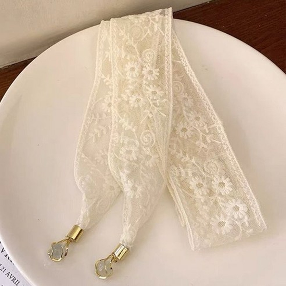 루아유 레이스 헤어스카프 커치프 두건으로 스타일 살리기
